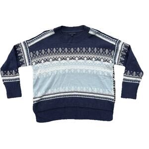 Tommy Hilfiger Blue Winter Cozy Women’s Sweater Medium Normcore Holiday Ski